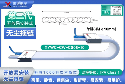 （5）蘇州訊煜電子,開放易安裝式無塵拖鏈（3代）,XYWC-CW-CS08-10訊煜開放易安裝式無塵拖鏈_238